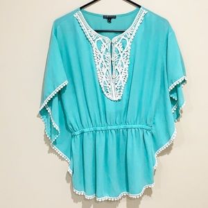 Teal Bohemian Tunic Shirt